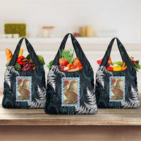 New Zealand Weka Grocery Bag Maori Hen Koru Pattern LT05 3-pack One Size Black - Polynesian Pride