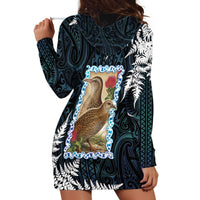 New Zealand Weka Hoodie Dress Maori Hen Koru Pattern LT05 - Polynesian Pride