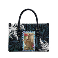New Zealand Weka Leather Bag Maori Hen Koru Pattern LT05 - Polynesian Pride