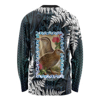 New Zealand Weka Long Sleeve Shirt Maori Hen Koru Pattern LT05 - Polynesian Pride