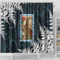 New Zealand Weka Shower Curtain Maori Hen Koru Pattern LT05 - Polynesian Pride