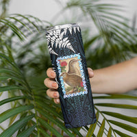 New Zealand Weka Skinny Tumbler Maori Hen Koru Pattern LT05 - Polynesian Pride