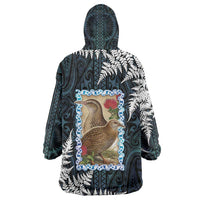 New Zealand Weka Wearable Blanket Hoodie Maori Hen Koru Pattern LT05 - Polynesian Pride