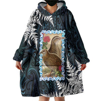 New Zealand Weka Wearable Blanket Hoodie Maori Hen Koru Pattern LT05 - Polynesian Pride