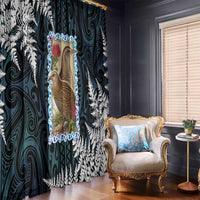 New Zealand Weka Window Curtain Maori Hen Koru Pattern LT05 - Polynesian Pride