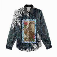 New Zealand Weka Women Casual Shirt Maori Hen Koru Pattern LT05 - Polynesian Pride