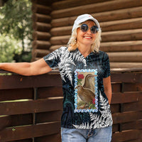 New Zealand Weka Women Polo Shirt Maori Hen Koru Pattern LT05 - Polynesian Pride