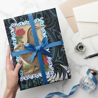 New Zealand Weka Wrapping Paper Maori Hen Koru Pattern LT05 - Polynesian Pride