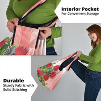 New Zealand Fantail Grocery Bag Maori Koru With Pohutukawa Flowers - Polynesian Pride