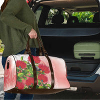 New Zealand Fantail Travel Bag Maori Koru With Pohutukawa Flowers - Polynesian Pride