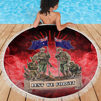 Australia And New Zealand ANZAC Day Beach Blanket Soldiers Lest We Forget LT05 - Polynesian Pride