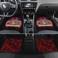 Australia And New Zealand ANZAC Day Car Mats Soldiers Lest We Forget LT05 Set 4pcs Red - Polynesian Pride