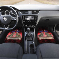 Australia And New Zealand ANZAC Day Car Mats Soldiers Lest We Forget LT05 Set 2pcs - Front Red - Polynesian Pride