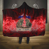 Australia And New Zealand ANZAC Day Hooded Blanket Soldiers Lest We Forget LT05 - Polynesian Pride