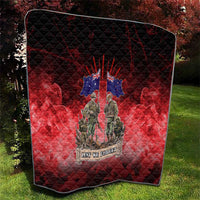 Australia And New Zealand ANZAC Day Quilt Soldiers Lest We Forget LT05