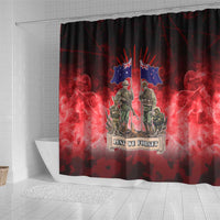 Australia And New Zealand ANZAC Day Shower Curtain Soldiers Lest We Forget