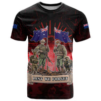 Australia And New Zealand ANZAC Day T Shirt Soldiers Lest We Forget LT05