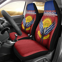 Kiribati 45th Independence Day Car Seat Cover Lesser Frigatebird Tribal Pattern