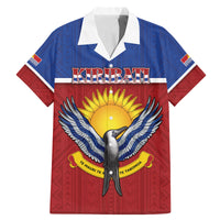 Kiribati 45th Independence Day Family Matching Mermaid Dress and Hawaiian Shirt Lesser Frigatebird Tribal Pattern