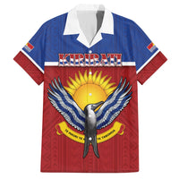 Kiribati 45th Independence Day Hawaiian Shirt Lesser Frigatebird Tribal Pattern LT05 Red - Polynesian Pride