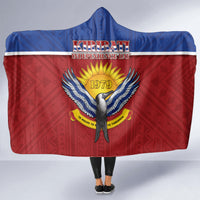 Kiribati 45th Independence Day Hooded Blanket Lesser Frigatebird Tribal Pattern LT05 - Polynesian Pride