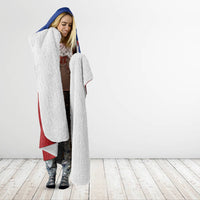 Kiribati 45th Independence Day Hooded Blanket Lesser Frigatebird Tribal Pattern LT05 - Polynesian Pride