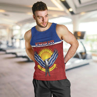 Kiribati 45th Independence Day Men Tank Top Lesser Frigatebird Tribal Pattern LT05 Red - Polynesian Pride