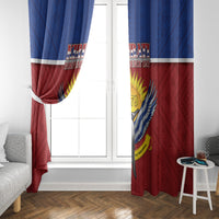 Kiribati 45th Independence Day Window Curtain Lesser Frigatebird Tribal Pattern LT05 - Polynesian Pride