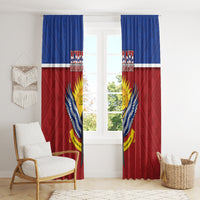 Kiribati 45th Independence Day Window Curtain Lesser Frigatebird Tribal Pattern LT05 - Polynesian Pride