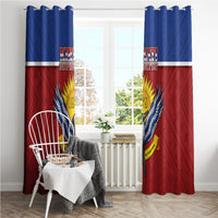 Kiribati 45th Independence Day Window Curtain Lesser Frigatebird Tribal Pattern LT05 - Polynesian Pride