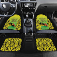 Vanuatu 45th Independence Car Mats Special Style LT05 Set 4pcs Yellow - Polynesian Pride
