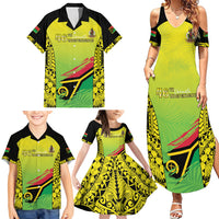 Vanuatu 46th Independence Family Matching Summer Maxi Dress and Hawaiian Shirt Special Style LT05 - Polynesian Pride