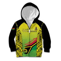Vanuatu 46th Independence Kid Hoodie Special Style LT05 Zip Hoodie Yellow - Polynesian Pride