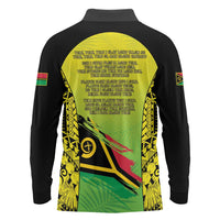Vanuatu 45th Independence Long Sleeve Polo Shirt Special Style - Polynesian Pride