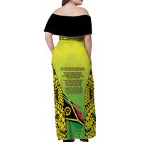 Vanuatu 46th Independence Off Shoulder Maxi Dress Special Style LT05 - Polynesian Pride