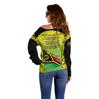 Vanuatu 46th Independence Off Shoulder Sweater Special Style LT05 - Polynesian Pride