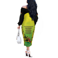 Vanuatu 45th Independence Off The Shoulder Long Sleeve Dress Special Style LT05 - Polynesian Pride