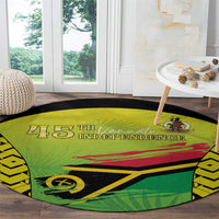 Vanuatu 46th Independence Round Carpet Special Style LT05 - Polynesian Pride