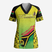 Vanuatu 45th Independence Scrub Top Special Style LT05 Adult Yellow - Polynesian Pride