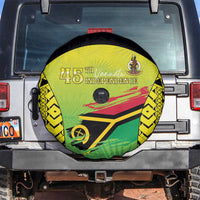 Vanuatu 46th Independence Spare Tire Cover Special Style LT05 No hole Yellow - Polynesian Pride