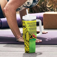 Vanuatu 46th Independence Tumbler With Handle Special Style LT05 - Polynesian Pride
