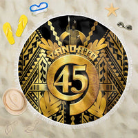 Vanuatu 45th Anniversary Of Independence Beach Blanket Gold Style LT05 One Size 150cm Gold - Polynesian Pride
