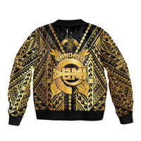 Vanuatu 45th Anniversary Of Independence Bomber Jacket Gold Style - Polynesian Pride