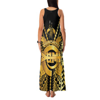 Vanuatu 46th Anniversary Of Independence Family Matching Tank Maxi Dress and Hawaiian Shirt Gold Style LT05 - Polynesian Pride