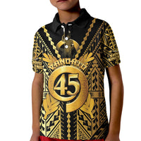 Vanuatu 46th Anniversary Of Independence Kid Polo Shirt Gold Style LT05 Kid Gold - Polynesian Pride