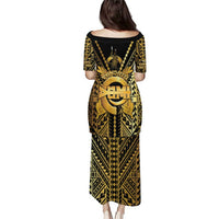 Vanuatu 45th Anniversary Of Independence Puletasi Gold Style - Polynesian Pride