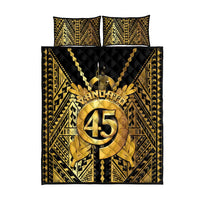 Vanuatu 46th Anniversary Of Independence Quilt Bed Set Gold Style LT05 - Polynesian Pride