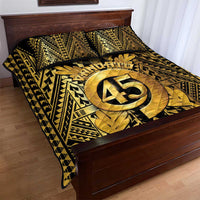 Vanuatu 45th Anniversary Of Independence Quilt Bed Set Gold Style - Polynesian Pride