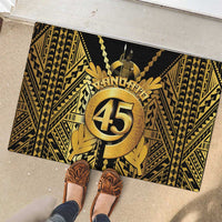 Vanuatu 45th Anniversary Of Independence Rubber Doormat Gold Style LT05 - Polynesian Pride