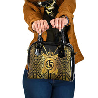 Vanuatu 46th Anniversary Of Independence Shoulder Handbag Gold Style LT05 One Size Gold - Polynesian Pride